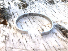 Load image into Gallery viewer, hidden message cuff bracelet