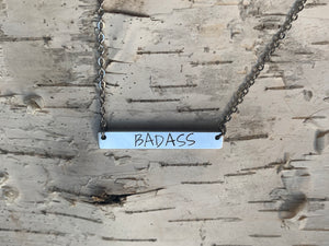 bar necklace