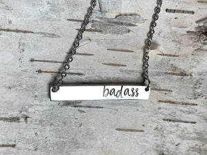 bar necklace