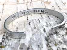 Load image into Gallery viewer, hidden message cuff bracelet
